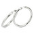 Sterling Silver Rhodium-Plated 5 mm Tube Hoop Earrings, 55 mm Long - View 5