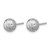 Sterling Silver Rhodium-Plated Polished/Brushed/Diamond-Cut Ball Stud Earrings, 8 mm - View 2