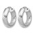 Sterling Silver Rhodium-Plated Polish/Grooved Round Hoop Earrings, 20 mm - View 2