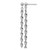 Sterling Silver Rhodium-Plated Polish/Diamond-Cut Dangle Earrings, 58 mm