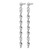 Sterling Silver Rhodium-Plated Polish/Diamond-Cut Dangle Earrings, 58 mm - View 2