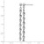 Sterling Silver Rhodium-Plated Polish/Diamond-Cut Dangle Earrings, 58 mm - View 5
