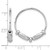 Sterling Silver Rhodium-Plated Fancy Endless Hoop Earrings, 25 mm - View 4