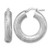 Sterling Silver Rhodium-Plated Radiant Essence Hoop Earrings, 26.55 mm