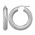 Sterling Silver Rhodium-Plated Radiant Essence Hoop Earrings, 30.95 mm
