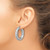 Sterling Silver Rhodium-Plated Radiant Essence Hoop Earrings, 30.95 mm - View 3