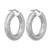 Sterling Silver Rhodium-Plated Radiant Essence Hoop Earrings, 30.95 mm - View 4
