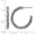 Sterling Silver Rhodium-Plated Polish/Textured Twisted J-Hoop Post Earrings, 25 mm - View 5