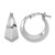 Sterling Silver Rhodium-Plated Polished Graduated Hoop Earrings, 20.25 mm
