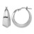 Sterling Silver Rhodium-Plated Polished Graduated Hoop Earrings, 23.85 mm