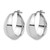 Sterling Silver Rhodium-Plated Polished Graduated Hoop Earrings, 23.85 mm - View 2