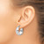 Sterling Silver Rhodium-Plated Polished Graduated Hoop Earrings, 23.85 mm - View 3