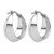 Sterling Silver Rhodium-Plated Polished Graduated Hoop Earrings, 23.85 mm - View 4