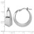 Sterling Silver Rhodium-Plated Polished Graduated Hoop Earrings, 23.85 mm - View 5
