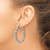 Sterling Silver Rhodium-Plated Polish/Textured Twist Hoop Earrings, 43 mm - View 3