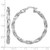 Sterling Silver Rhodium-Plated Polish/Textured Twist Hoop Earrings, 43 mm - View 5