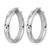 Sterling Silver Rhodium-Plated Polish/Diamond-Cut Round Hoop Earrings, 25.5 mm - View 2