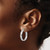 Sterling Silver Rhodium-Plated Polish/Diamond-Cut Round Hoop Earrings, 25.5 mm - View 3