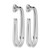 Sterling Silver Rhodium-Plated Polished Oval J-Hoop Post Earrings, 34.5 mm - View 4