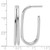 Sterling Silver Rhodium-Plated Polished Oval J-Hoop Post Earrings, 34.5 mm - View 5