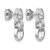Sterling Silver Rhodium-Plated Polished 3-Link Dangle Earrings, 19 mm - View 4