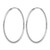 Sterling Silver Rhodium-Plated Diamond-Cut 1.25 mm Endless Hoop Earrings, 36.5 mm Long - View 2