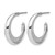 Sterling Silver Rhodium-Plated Radiant Essence Polish/Textured Post J-Hoop Earrings, 23.65 mm - View 2