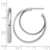 Sterling Silver Rhodium-Plated Polished 31.5 mm Double Post J-Hoop Earrings - View 5