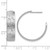 Sterling Silver Rhodium-Plated Radiant Essence Textured 29 mm Post J-Hoop Earrings, 27.5 mm Long - View 5