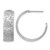 Sterling Silver Rhodium-Plated Radiant Essence Textured 29 mm Post J-Hoop Earrings, 22.5 mm Long