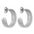 Sterling Silver Rhodium-Plated Radiant Essence Textured 29 mm Post J-Hoop Earrings, 22.5 mm Long - View 4