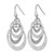 Sterling Silver Rhodium-Plated Radiant Essence Polished/Textured Dangle French Wire Earrings, 37.5 mm - View 2