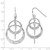 Sterling Silver Rhodium-Plated Radiant Essence Polished/Textured Dangle French Wire Earrings, 37.5 mm - View 5