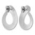 Sterling Silver Rhodium-Plated Radiant Essence Textured Teardrop Post Dangle Earrings, 25.1 mm - View 4