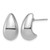 Sterling Silver Rhodium-Plated Polished Puff Teardrop Stud Earrings, 18.1 mm