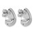 Sterling Silver Rhodium-Plated Polished Puff Teardrop Stud Earrings, 18.1 mm - View 4