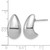 Sterling Silver Rhodium-Plated Polished Puff Teardrop Stud Earrings, 18.1 mm - View 5