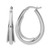 Sterling Silver Rhodium-Plated Polished Fancy Oval Hoop Earrings, 34.85 mm