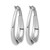 Sterling Silver Rhodium-Plated Polished Fancy Oval Hoop Earrings, 34.85 mm - View 4