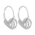 Sterling Silver Rhodium-Plated Polished and Laser-Cut Hoop Drop Earrings, 46 mm - View 2