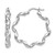Sterling Silver Rhodium-Plated Polished Twisted Hoop Earrings, 26 mm, 3.5 mm Wide
