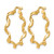 Sterling Silver Gold-Tone Polished Twisted Hoop Earrings, 26 mm - View 2