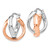 Sterling Silver Gold-Tone Double Hoop Earrings, 21 mm - View 2