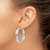 Sterling Silver Rhodium-Plated Polished Hinged Hoop Earrings, 36 mm - View 3