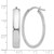 Sterling Silver Rhodium-Plated Polished Oval Hinged Hoop Earrings, 35 mm - View 4