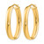 Sterling Silver Gold-Tone Polished Oval Hinged Hoop Earrings, 35 mm - View 2