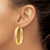 Sterling Silver Gold-Tone Polished Oval Hinged Hoop Earrings, 35 mm - View 3