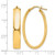 Sterling Silver Gold-Tone Polished Oval Hinged Hoop Earrings, 35 mm - View 4