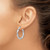 Sterling Silver Rhodium-Plated Polished Twisted Hinged Hoop Earrings, 29 mm - View 3
