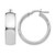 Sterling Silver Rhodium-Plated Polished Hinged Hoop Earrings, 24 mm, 7.5 mm Wide